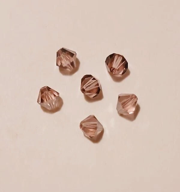 Swarovski 5301 Crystal Bicone Beads, Lite Rose Satin, 6mm - 14 Pcs. - Image 1 of 1