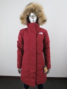 Womens The North Face Arctic Parka Down Waterproof Warm Winter Jacket Cordovan