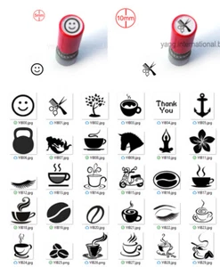 Stamp 5mm / 10mm Business Logo Shop Name Reward Loyalty Card Pre and Self Inking - Picture 1 of 3
