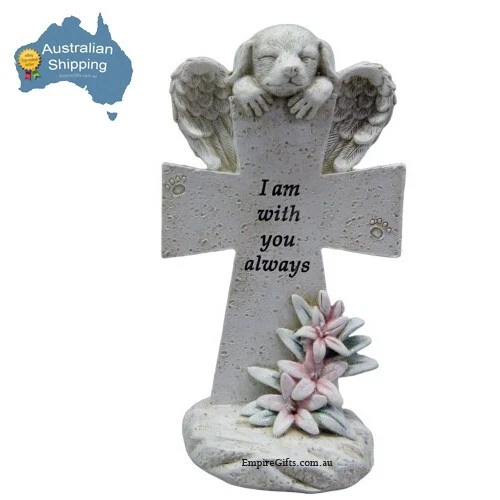 (1) Angel Dog Pet Memorial Statue "with you always" Figurine - image 1 of 1
