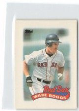 1989 Topps Major League Leaders Minis #45 Wade Boggs Boston Red Sox 3S1
