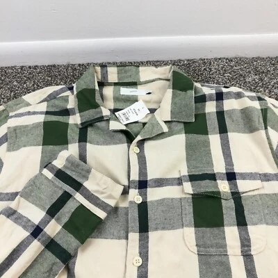 NUEVO CON ETIQUETAS Camisa Onia Franela Manga Larga Abotonada Cuadros Verde Azul Para Hombres XL $140 Foto 1 de 4