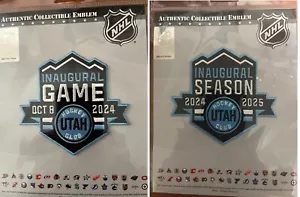 2024-25 NHL UTAH HOCKEY CLUB INAUGURAL GAME & SEASON PATCH SET UTAH MAMMOTH !! - Picture 1 of 8