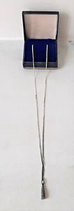 VINTAGE COCA COLA MINIATURE BOTTLE WITH SILVER NECKLACE CHAIN WITH ORIGINAL BOX - Picture 1 of 4