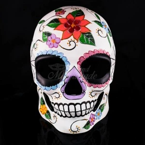 Day of the Dead Mask | Dia de los Muertos Masquerade Mask Floral - Picture 1 of 4