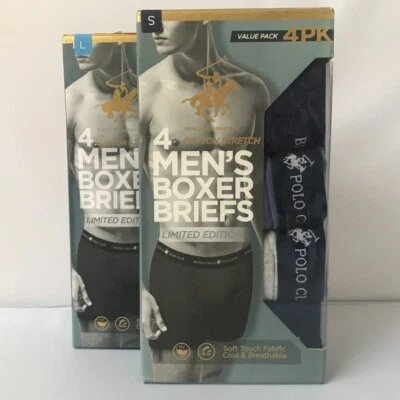 Beverly Hills поло клуб 4 Pk хлопок эластичной мужской боксер трусы ограниченного тиража - Изображение 1 из 4