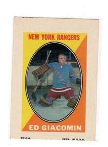 1970/71 Topps/OPC Sticker Stamps Ed Giacomin VG-EX