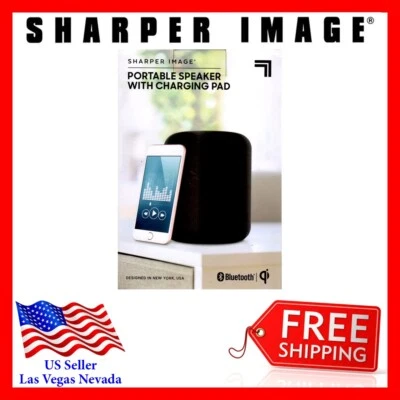 Sharper Image Portable Speaker With Charging Pad Bluetooth SBT598BK - Image 1 of 4