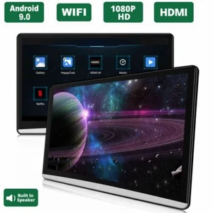 2X 12.5"Android 9.0 Car Headrest Monitor Screen 1080P WIFI Bluetooth USB HDMI FM - Picture 1 of 4