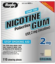 Rugby Nicotine Gum 2mg Uncoated Original  6 boxes 660 pieces