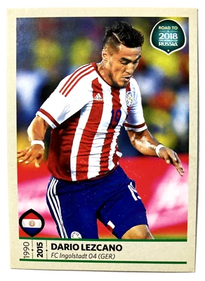 2018 FWC ROAD TO RUSSIA Panini Sticker #380 DARIO LEZCANO Paraguay - Image 1 of 2