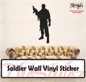 Soldat Wand Vinyl Aufkleber - Bild 1 von 4