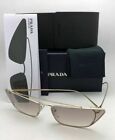 PRADA Sunglasses CATWALK SPR 64U ZVN-4O0 67-16 140 Gold w/ Brown+ Silver Mirror