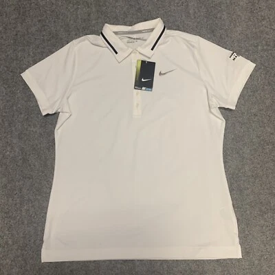耐克高尔夫 Polo 衫女式大码 L 码 100% 聚酯纤维性能弹力 — 第 1/4 张图片