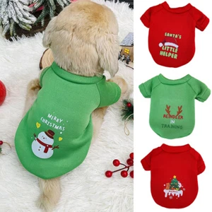 Christmas Pet Puppy Dog Winter Warm Jacket Coat Clothes Cute Xmas Vest Costumes❁ - Picture 1 of 21