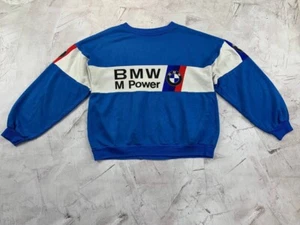 Herren Vintage Sweatshirt BMW M Power 80er Jahre Größe M/L Farbe Blau - Bild 1 von 14
