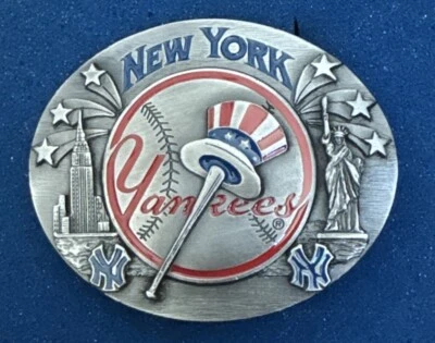 NEW YORK YANKEES HEBILLA DE CINTURÓN~1994~Edición limitada 3646/10.000~Hecho a mano~MLB Foto 1 de 4