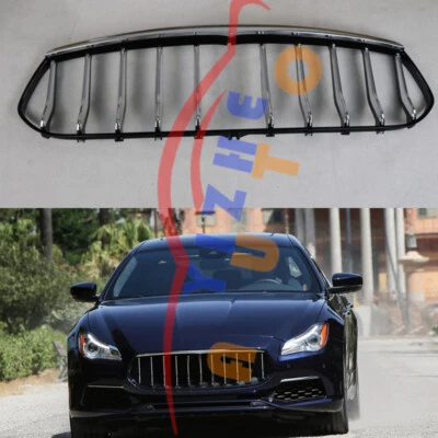 Black Chrome Front Bumper Grille （NO Emblem） For Maserati Quattroporte 2017-2019 - Изображение 1 из 4