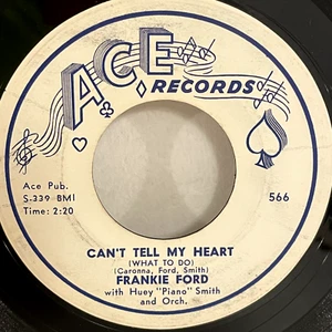 Frankie Ford With Huey "Piano" Smith And Orch Alimony/Can't Tell My Heart 7" 45 - Imagen 1 de 3