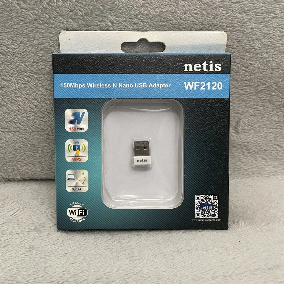 Netis WF2120 150Mbps Wireless N Nano USB Adapter Windows, MAC, Linux - Image 1 of 4