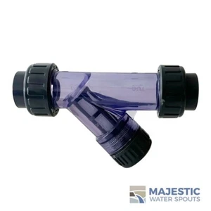 Filtro en línea colador y de PVC transparente de 1" - malla 200 - extremos de unión - deslizable - 150 psi - Imagen 1 de 6