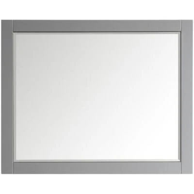 Vinnova Florence 48" Bathroom Vanity Framed Wall Mirror in Gray - Image 1 of 4