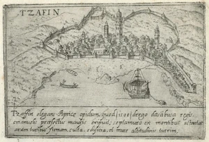 Mappa antica "Tzafin" (Safi-Marocco) Francesco Valegio-D. Rascicotti, c.1598 - Foto 1 di 2