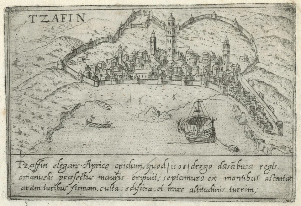 Antique Map "Tzafin" (Safi-Morocco) Francesco Valegio-D. Rascicotti, c.1598 - Image 1 of 2