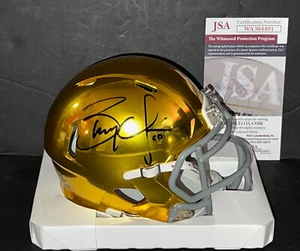 Brady Quinn Notre Dame Auto Signed Riddell Hydro Mini Helmet JSA COA . - Picture 1 of 2