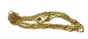 Zierliche Ranken Zopfkette dünne Halskette in 14K massiv Gelbgold 16 -18" in 0,85 mm - Bild 1 von 6