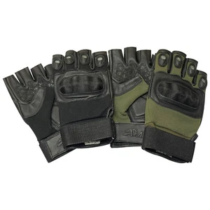 Men’s leather fingerless Motorbike Driving Hiking Protection Racing Gloves 9016 - Picture 1 of 16