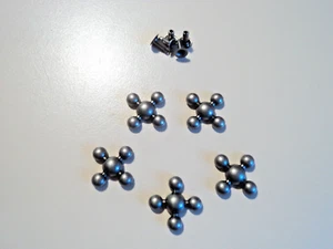 5x Bronze Toned Atom Rivet Punk Belt Bag Leather Craft Cone Spike Studs - Picture 1 of 2