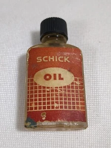 Confezione Bottiglia Vetro Olio Schick Vintage Pubblicità Rasoio Olio 2" Bottiglia  - Foto 1 di 4