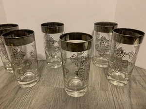 Bicchieri HiBall vintage Royal anni '60 argento lucentezza Dorothy Thorpe MCM barware 6 - Foto 1 di 16