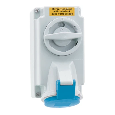 (New) CEE Norm Bals Interlocked Socket 16A 230V 3P IP44 Switched (New) B119 - Image 1 of 4