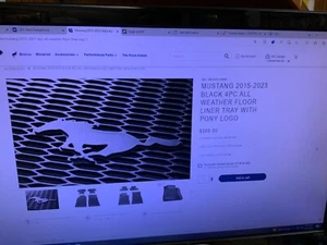GENUINE FORD ACCESSORY BLACK VINYL FLOOR MATS FITS 15 THRU 23 MUSTANG - Bild 1 von 7