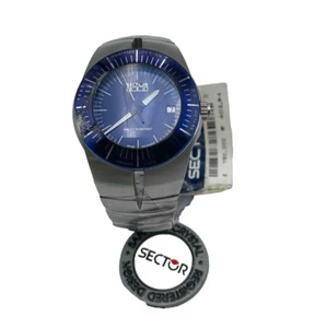 OROLOGIO SECTOR 880 UOMOQUARZO SWISS SAPPHIRE CRYSTAL ACCIAIO GHIERA SCHEGGIATA - Foto 1 di 5