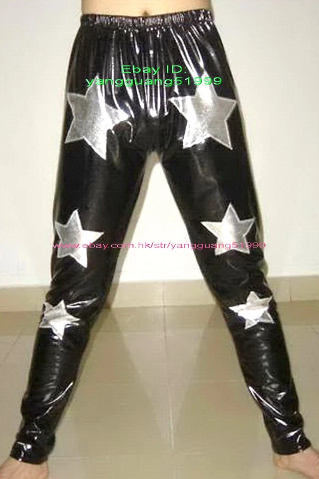 Unisex Shiny Metallic Wrestling Pants Trousers Men Women Star Tights/Pants F1103 - Image 1 of 1
