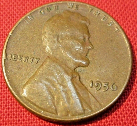 1956 P Lincoln Wheat Cent - G Good to VF Very Fine Cover