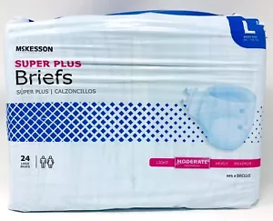 McKesson Supper Plus Briefs Adult Underwear Size L 24ct Moderate Absorbency - Picture 1 of 4