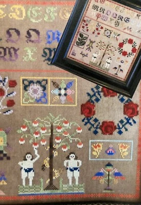 Needlework Press Funky A & E Adam and Eve Biblical Religious Cross Stitch NEW! - Image 1 of 4