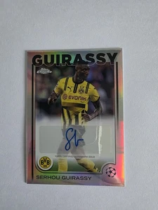 Serhou Guirassy Autograph Topps Auto CA-GY - 2024-25 TOPPS Chrome UCC Dortmund - Picture 1 of 2