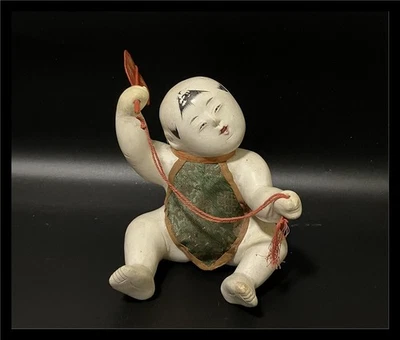 Edo Antique Gosho Doll Sumo Gyoji(Sumo referee) Gofun Ningyo - Image 1 of 4