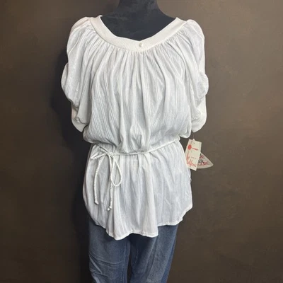 Blusa Campesina Kalico Queen Años 70 De Colección Nueva Con Etiquetas Blanca Texturizada Talla 42 Hecha en EE. UU. Foto 1 de 4