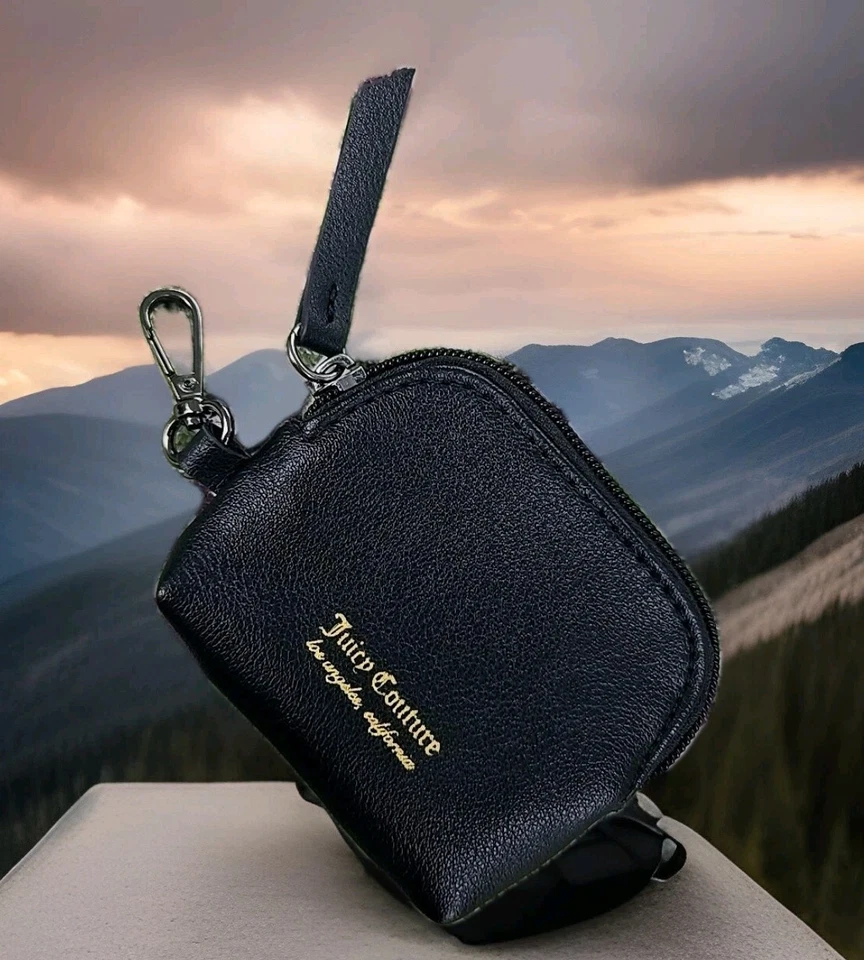 JUICY COUTURE 黑色硬币袋,钱包夹,裤子穿,夹克  — 第 1/4 张图片