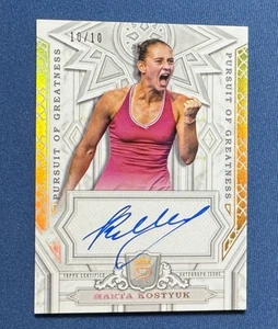 2024 Topps Royalty Tennis Marta Kostyuk Pursuit Of Greatness Auto Gold 10/10 - Picture 1 of 2