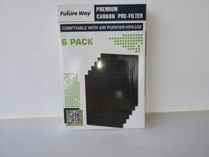 Future Way Premium Carbon Vorfilter kompatibel mit HPA100 Luftreiniger (6er Pack) - Bild 1 von 3
