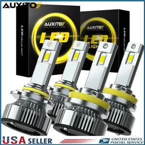 AUXITO 9005 H11 LED Headlight KIT ComboBulb 6500K High&Low Beam 160000LM White B - Picture 1 of 12