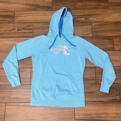 Sudadera con Capucha The North Face Para Mujer Talla Grande Azul Pullover Logo Spellout Foto 1 de 4