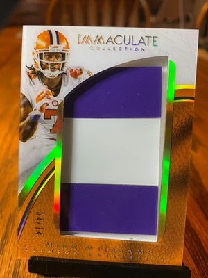 MIKE WILLIAMS 2017 IMMACULATE COLLEGIATE 3 CLR PATCH ON CARD RC /99 3021 ￼ - Image 1 of 3